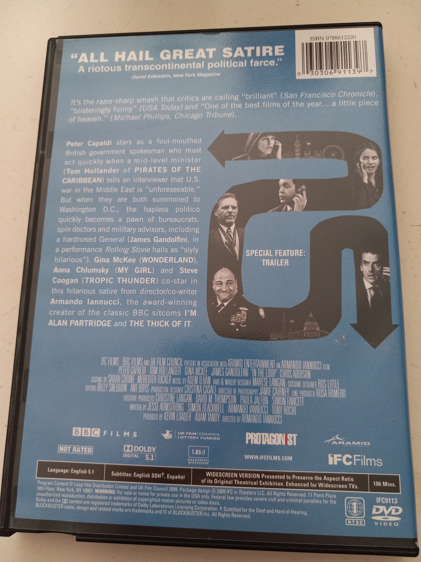 In The Loop, DVD Movie, Widescreen, Not Rated, USED