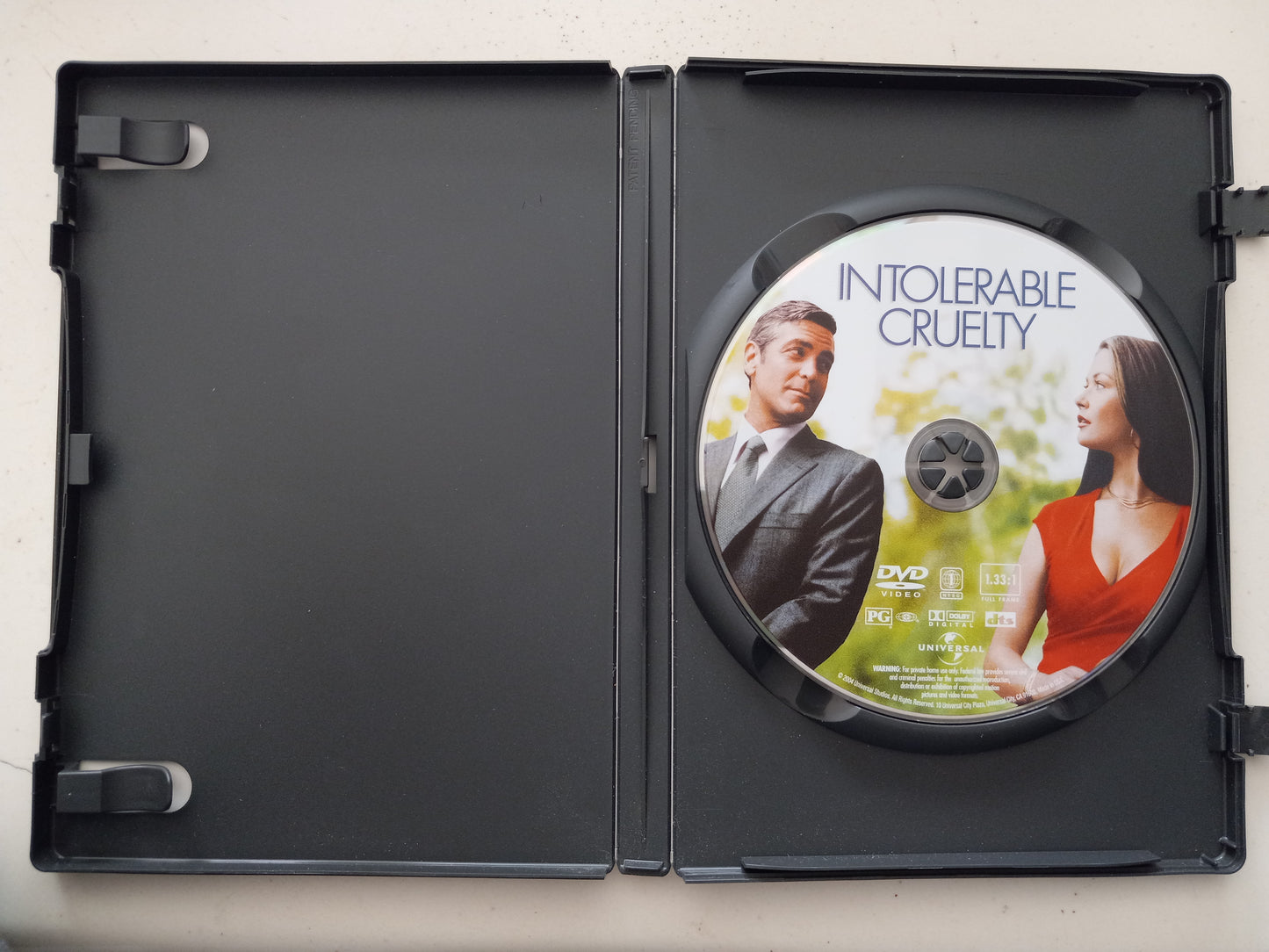 Intolerable Cruelty, DVD Movie, Fullscreen, Rated PG, USED