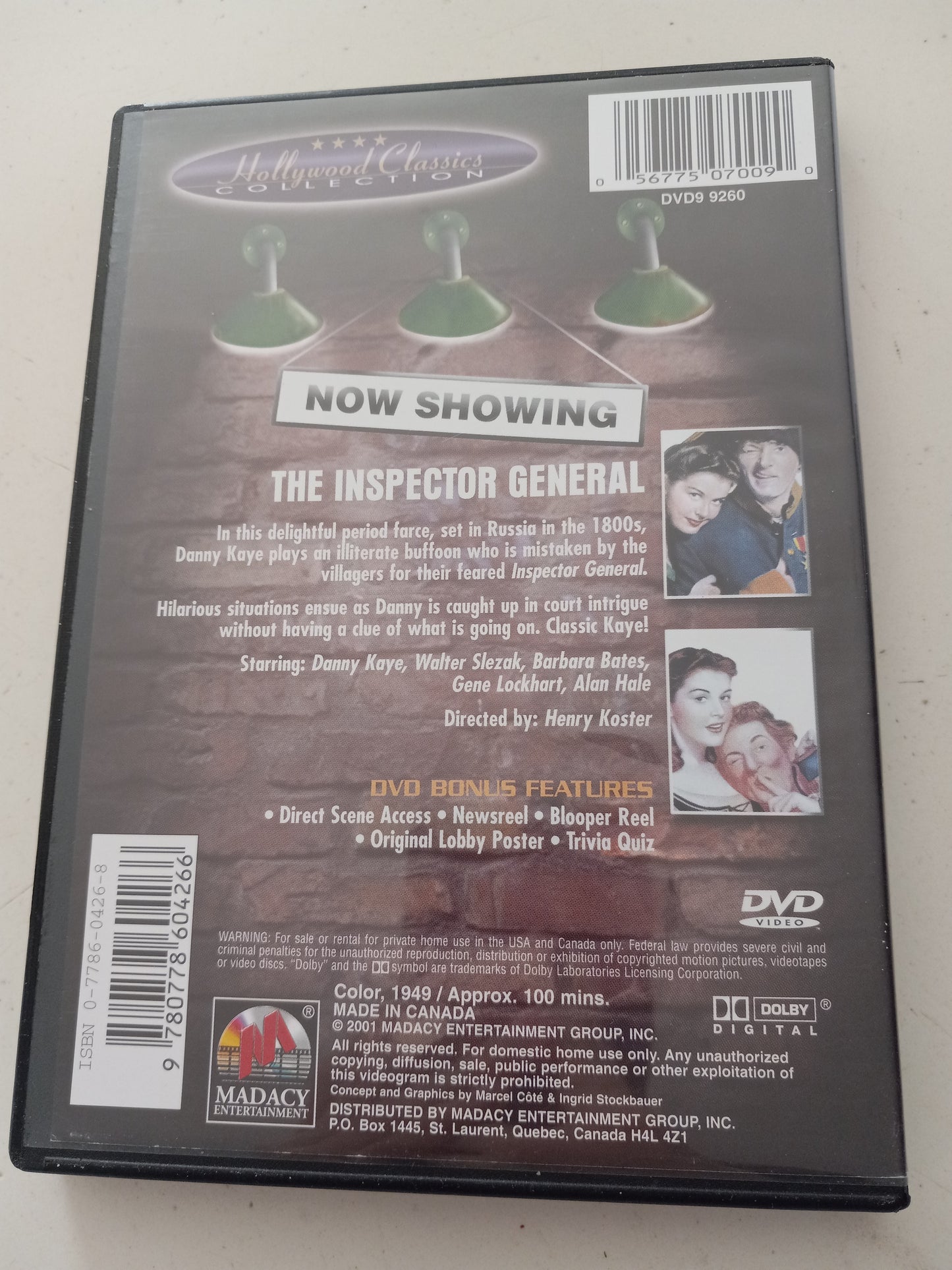 The Inspector General, Color, DVD Movie, Fullscreen, Not Rated, USED