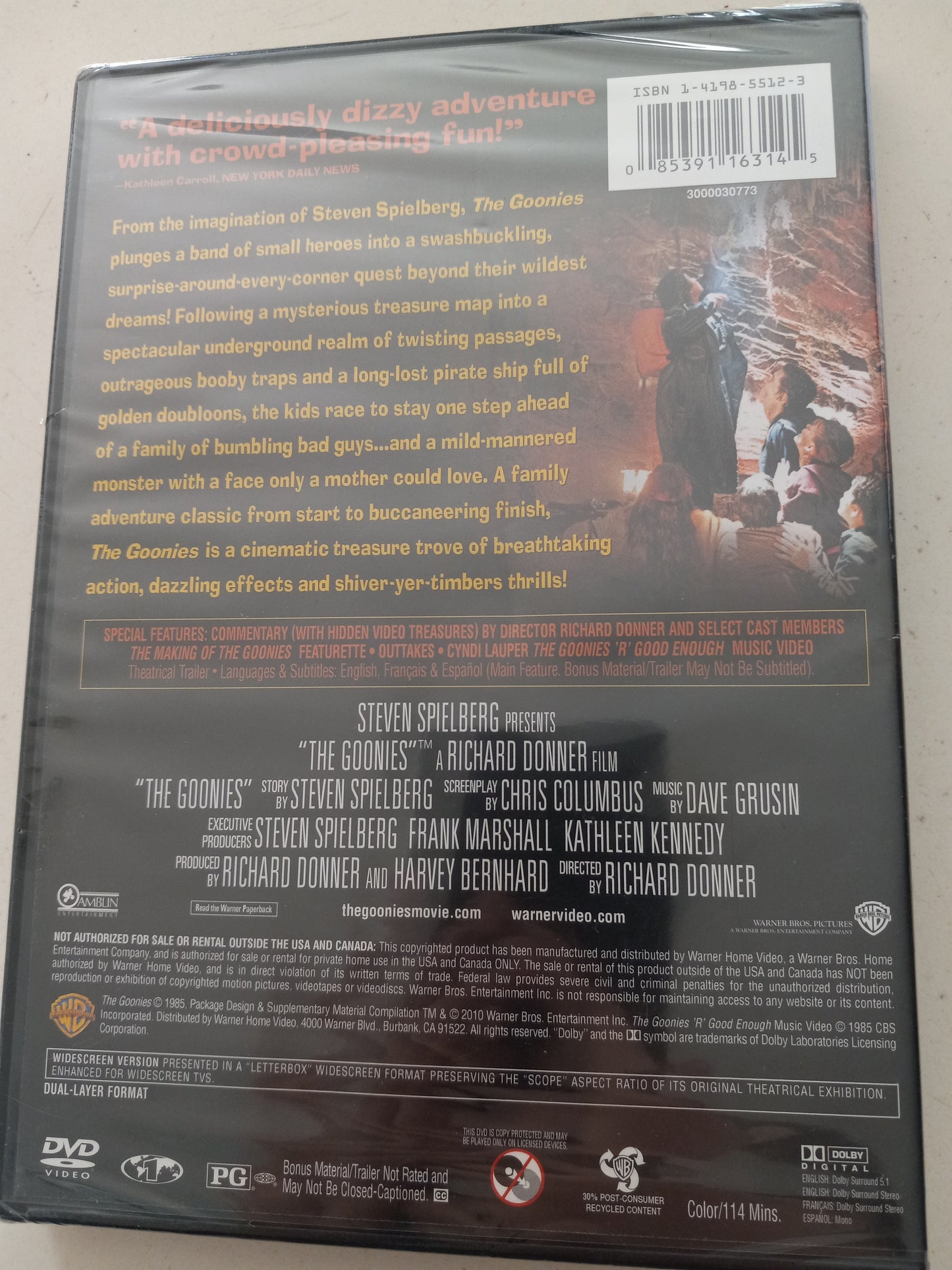 The Goonies, DVD Movie, Widescreen, Rated PG, NEW/USED