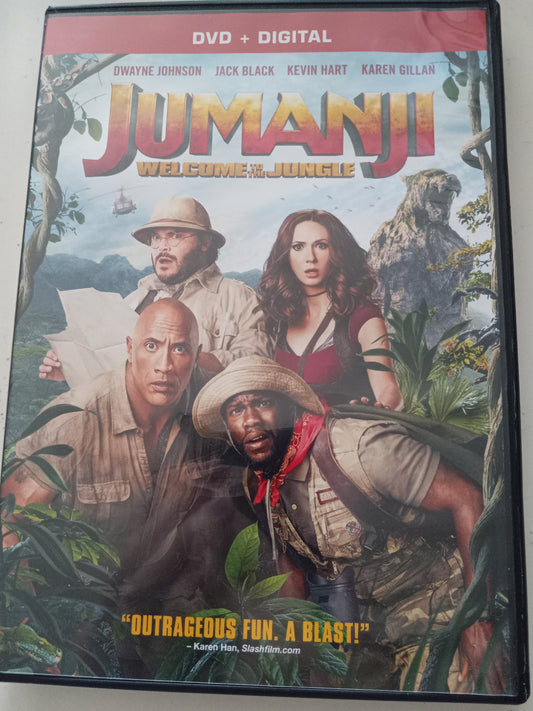 Jumanji Welcome To The Jungle, DVD Movie, Widescreen, Rated PG-13, USED