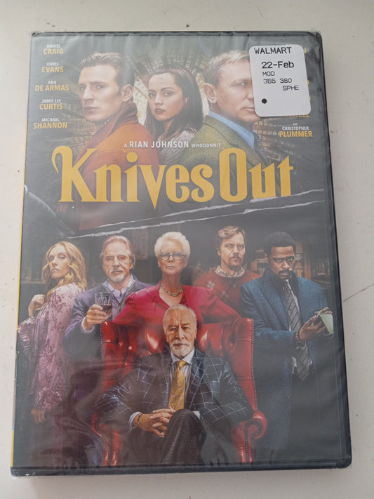 Knives Out, DVD Movie, Widescreen, Rated R, NEW