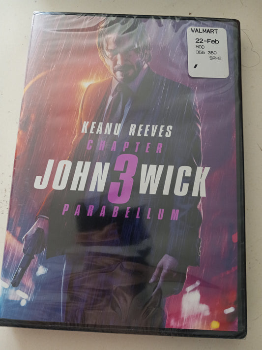 John Wick Chapter 3 Parabellum, DVD Movie, Keanu Reeves Widescreen, Rated R, NEW