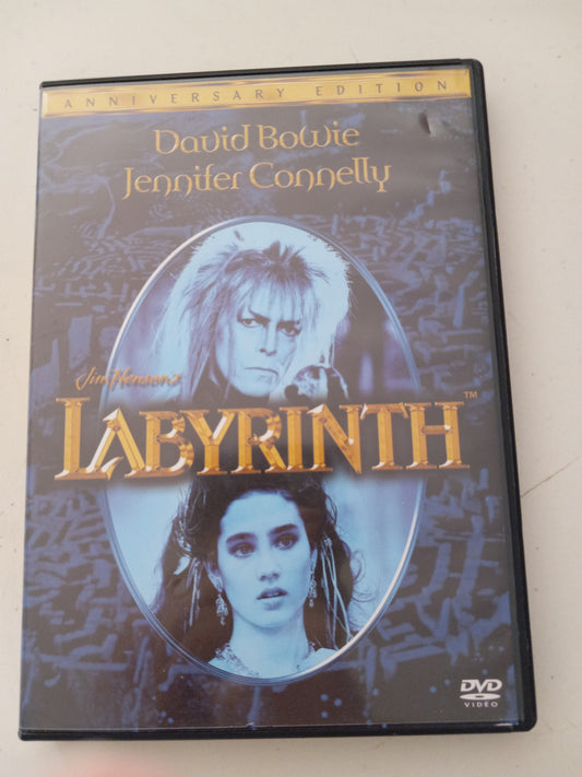 Labyrinth, 2 Discs Anniversary Ed., DVD Movie, David Bowie Widescreen, Rated PG, USED