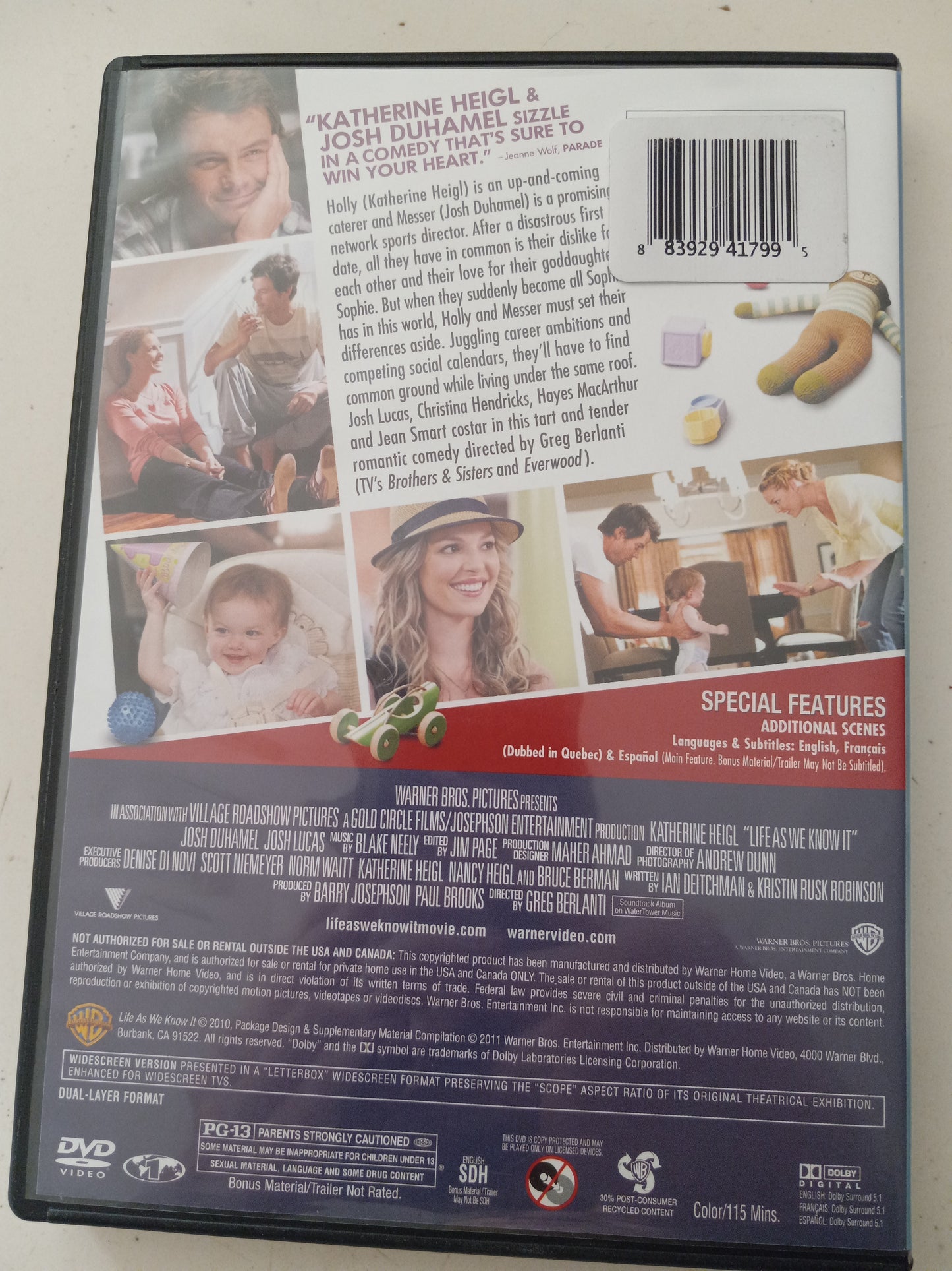 Life As We Know It, DVD Movie, Widescreen, Rated PG-13, NEW/USED