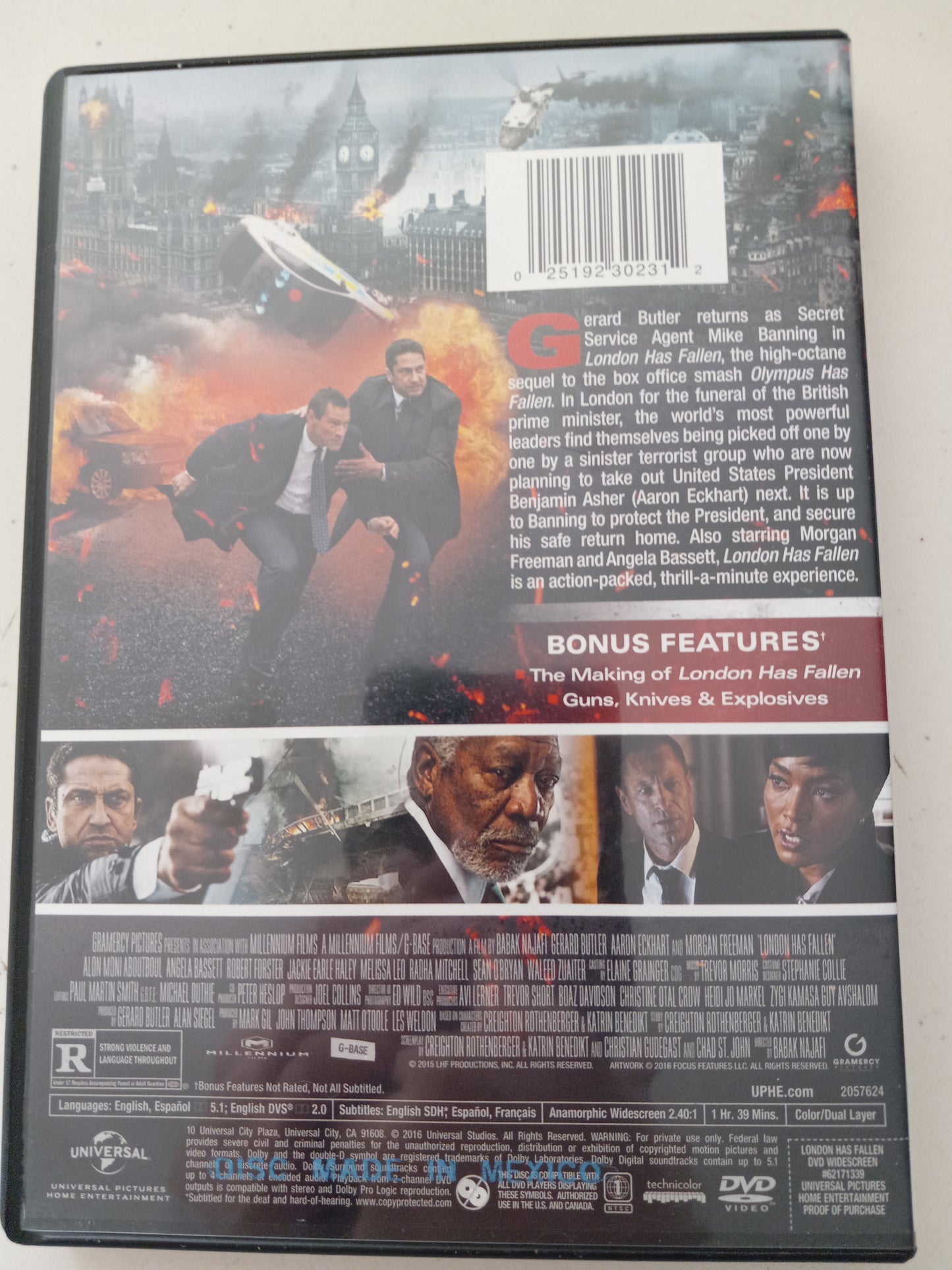 London Has Fallen, DVD Movie, Widescreen, Rated R, USED