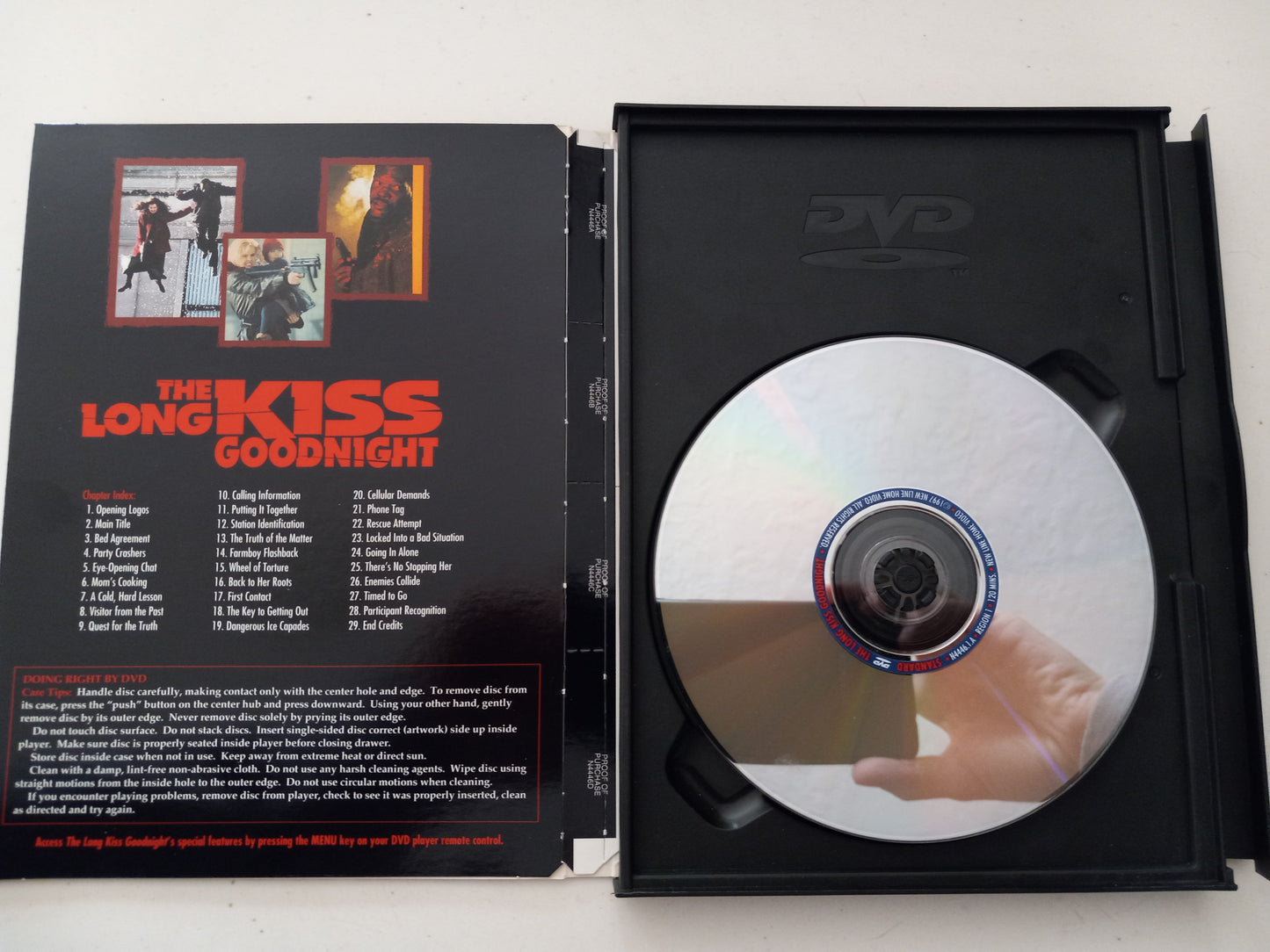 The Long Kiss Goodnight, DVD Movie, Widescreen, Rated R, USED