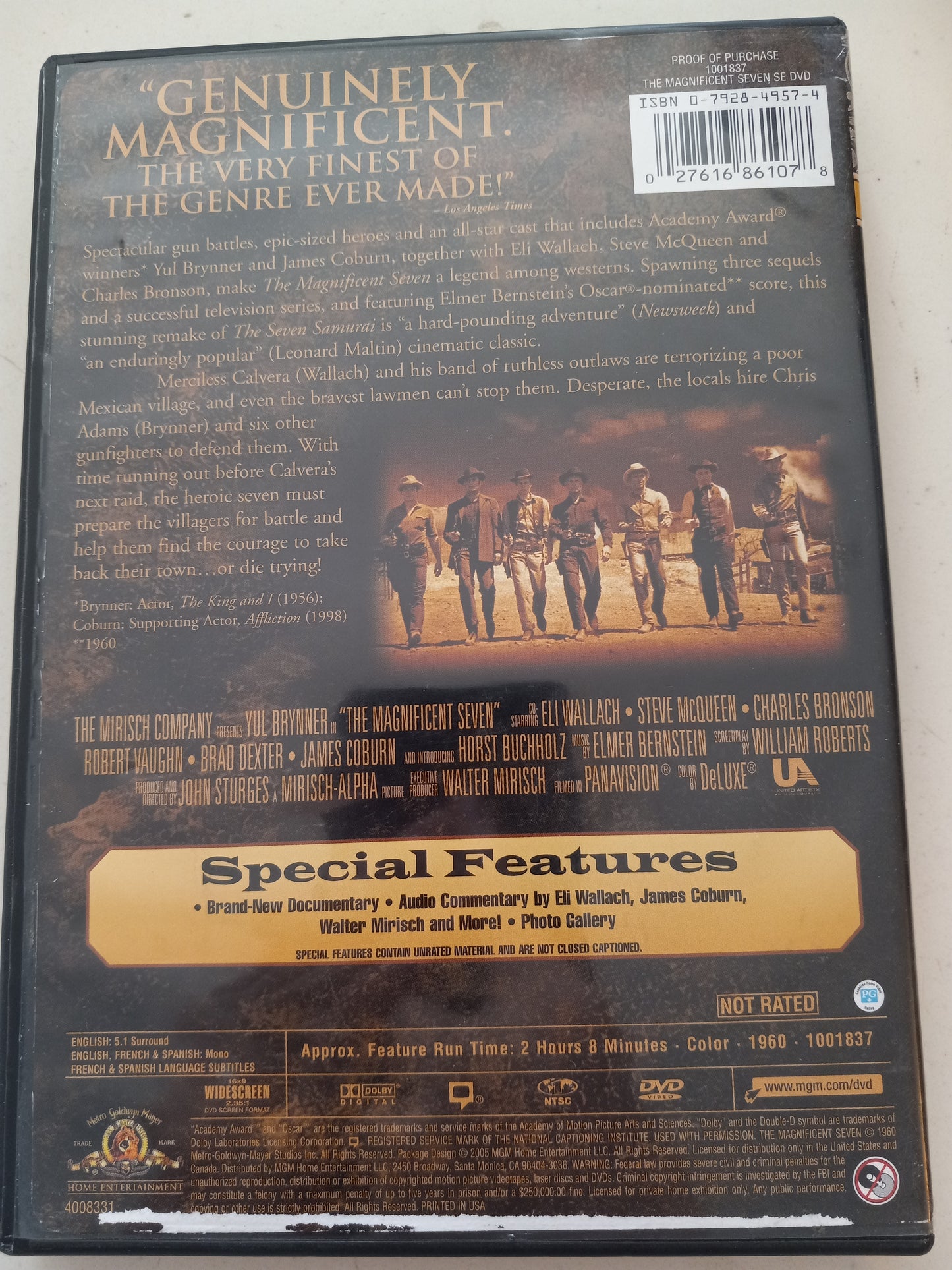 The Magnificent Seven, Special Ed. DVD Movie, Widescreen, Not Rated, NEW/USED