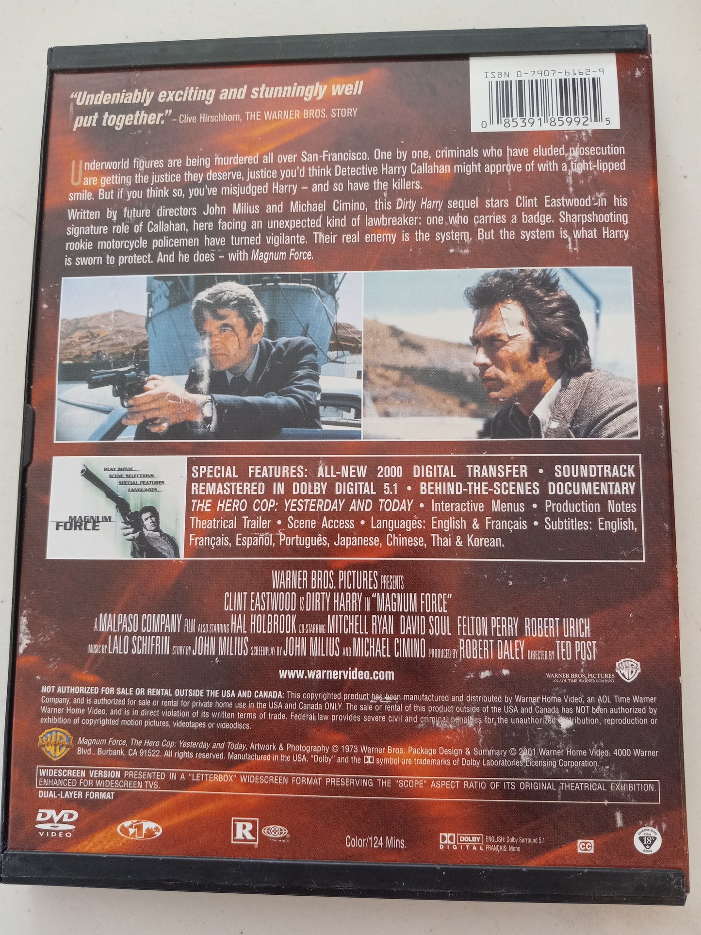 Magnum Force, DVD Movie, Clint Eastwood Widescreen, Rated R, USED