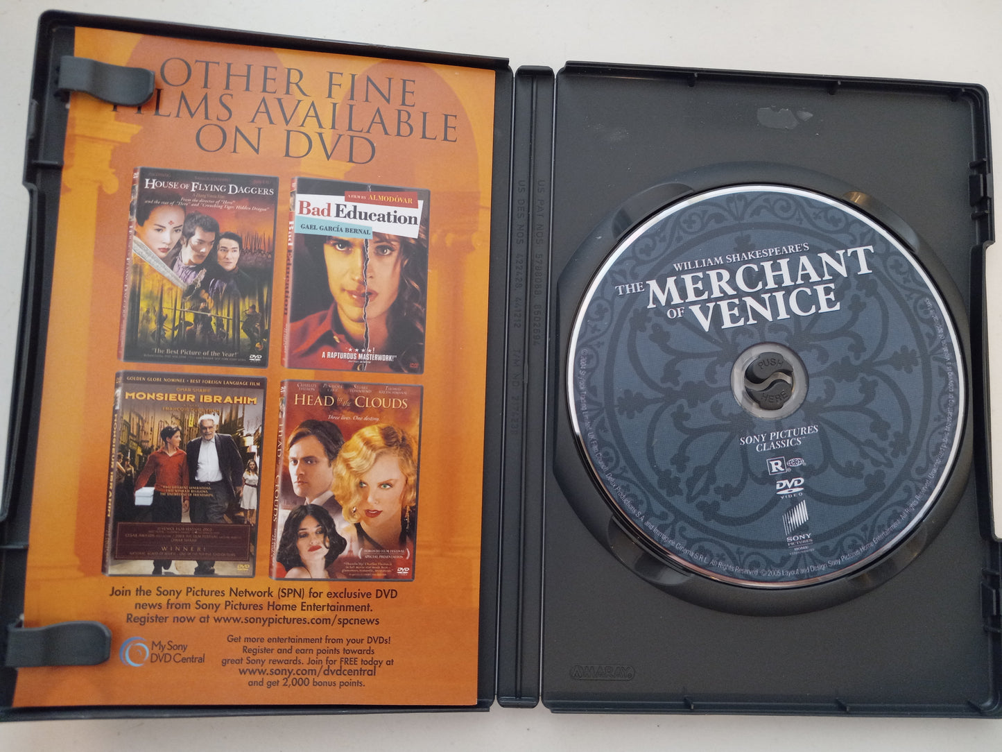 The Merchant Of Venice, DVD Movie, Widescreen, Rated R, USED