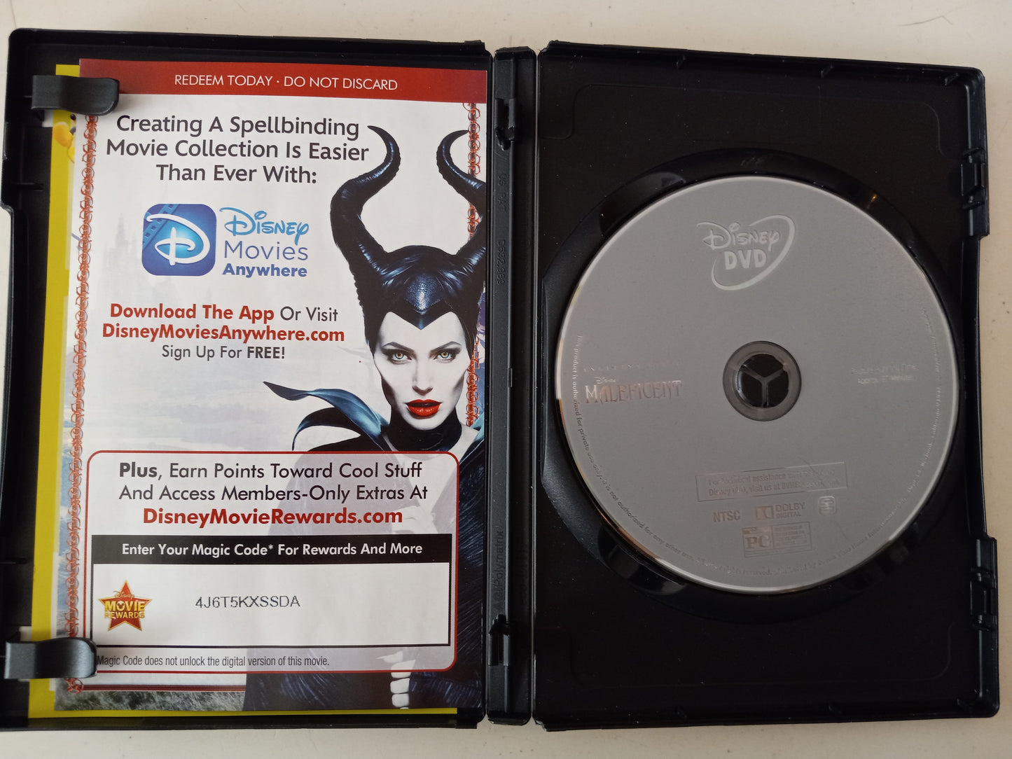 Maleficent, DVD Movie, Widescreen, Rated PG, USED
