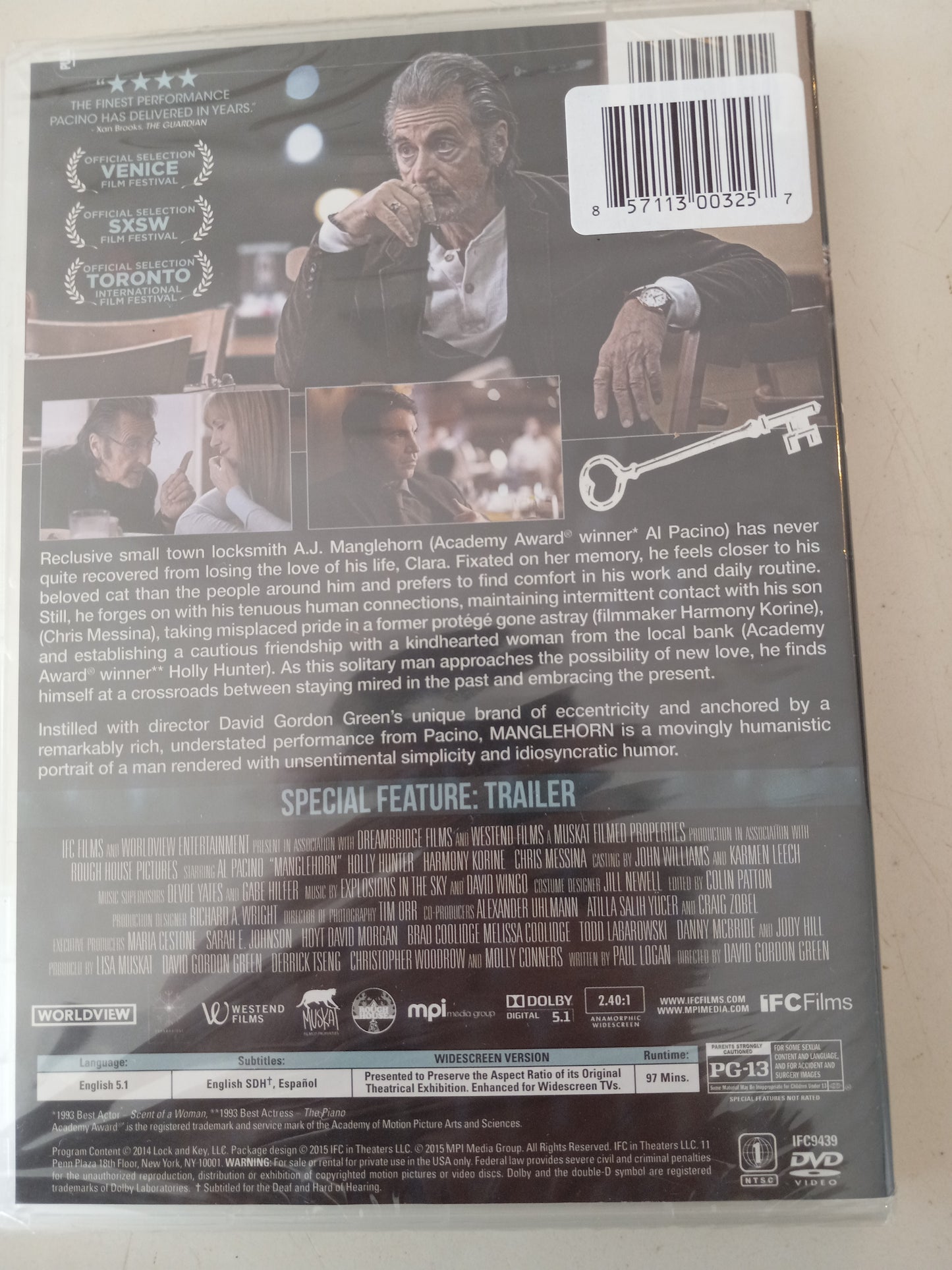 Manglehorn, DVD Movie, Widescreen, Rated PG-13, NEW