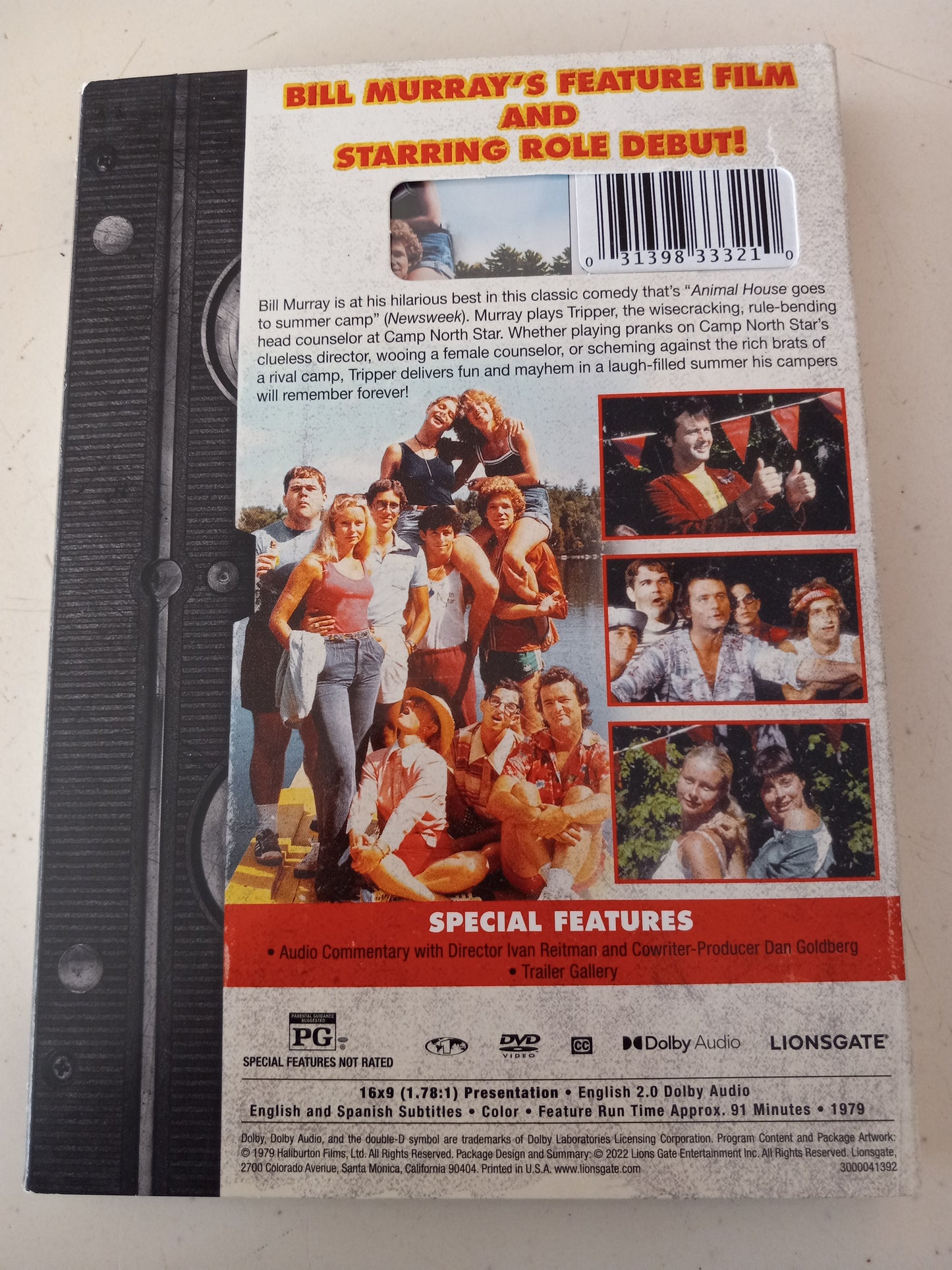 Meatballs, Exclusive Retro VHS Slip Cover Ed., DVD Movie, Widescreen, Rated PG, NEW