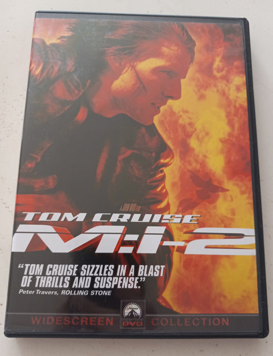 M:I-2, Mission Impossible II, DVD Movie Tom Cruise Widescreen, Rated PG-13, USED