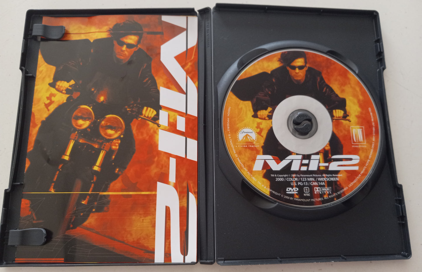 M:I-2, Mission Impossible II, DVD Movie Tom Cruise Widescreen, Rated PG-13, USED