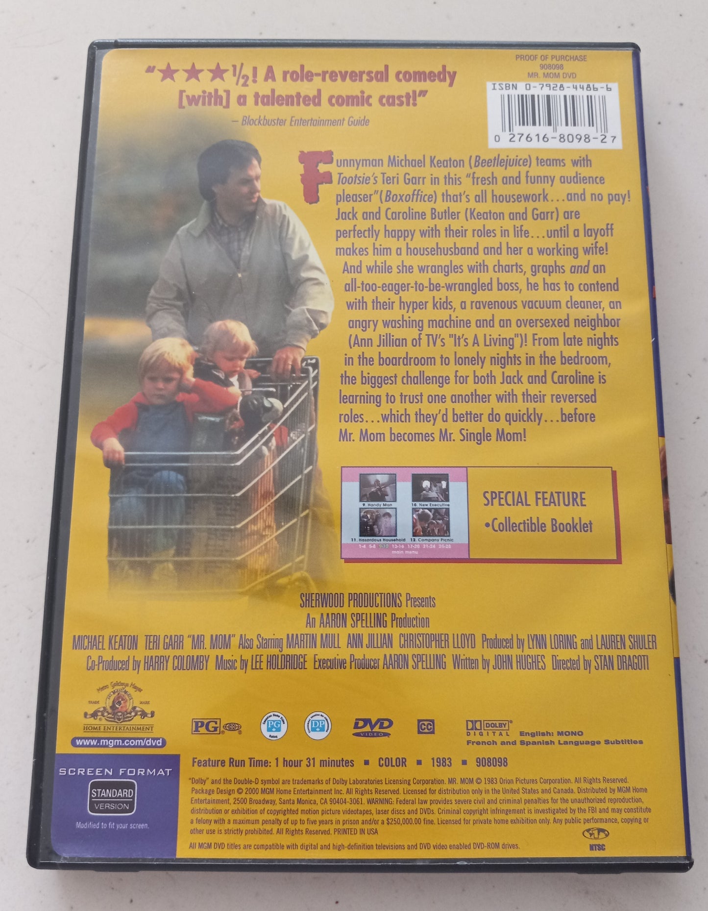 Mr. Mom, DVD Movie Michael Keaton Widescreen/Fullscreen, Rated PG, NEW/USED