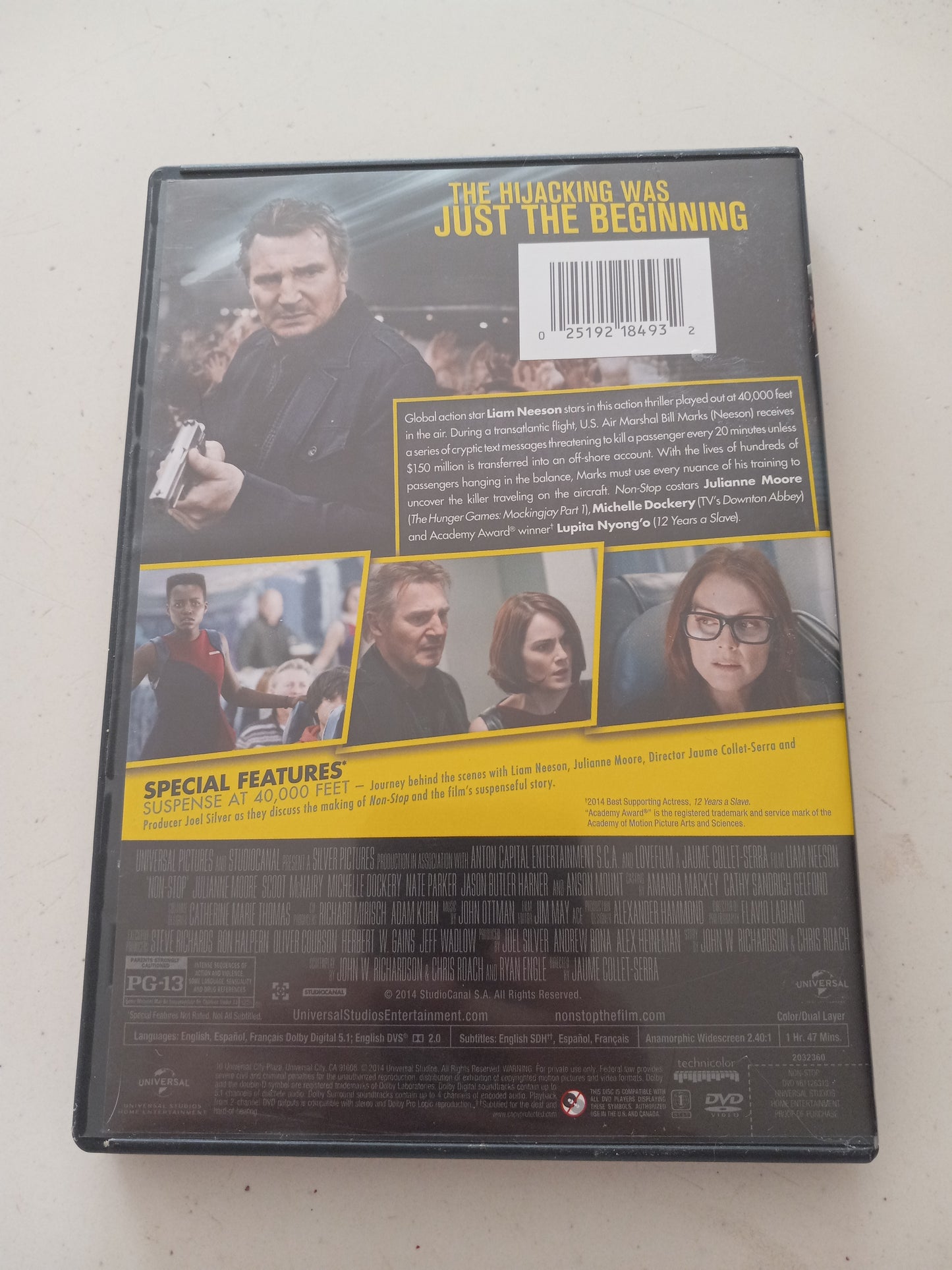 Non-Stop DVD Movie Liam Neeson Widescreen, Rated PG-13, NEW/USED