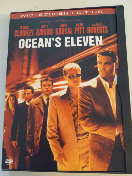Ocean's Eleven, DVD Movie, George Clooney Fullscreen/Widescreen, Rated PG-13, USED