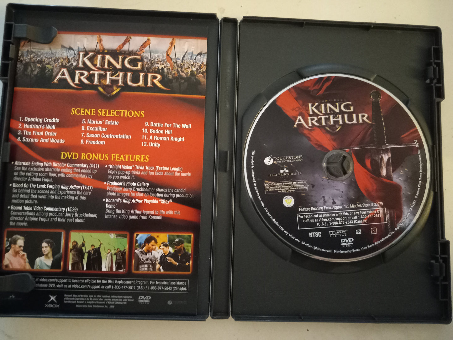 King Arthur, DVD Movie, Clive Owen Fullscreen, Rated PG-13, USED
