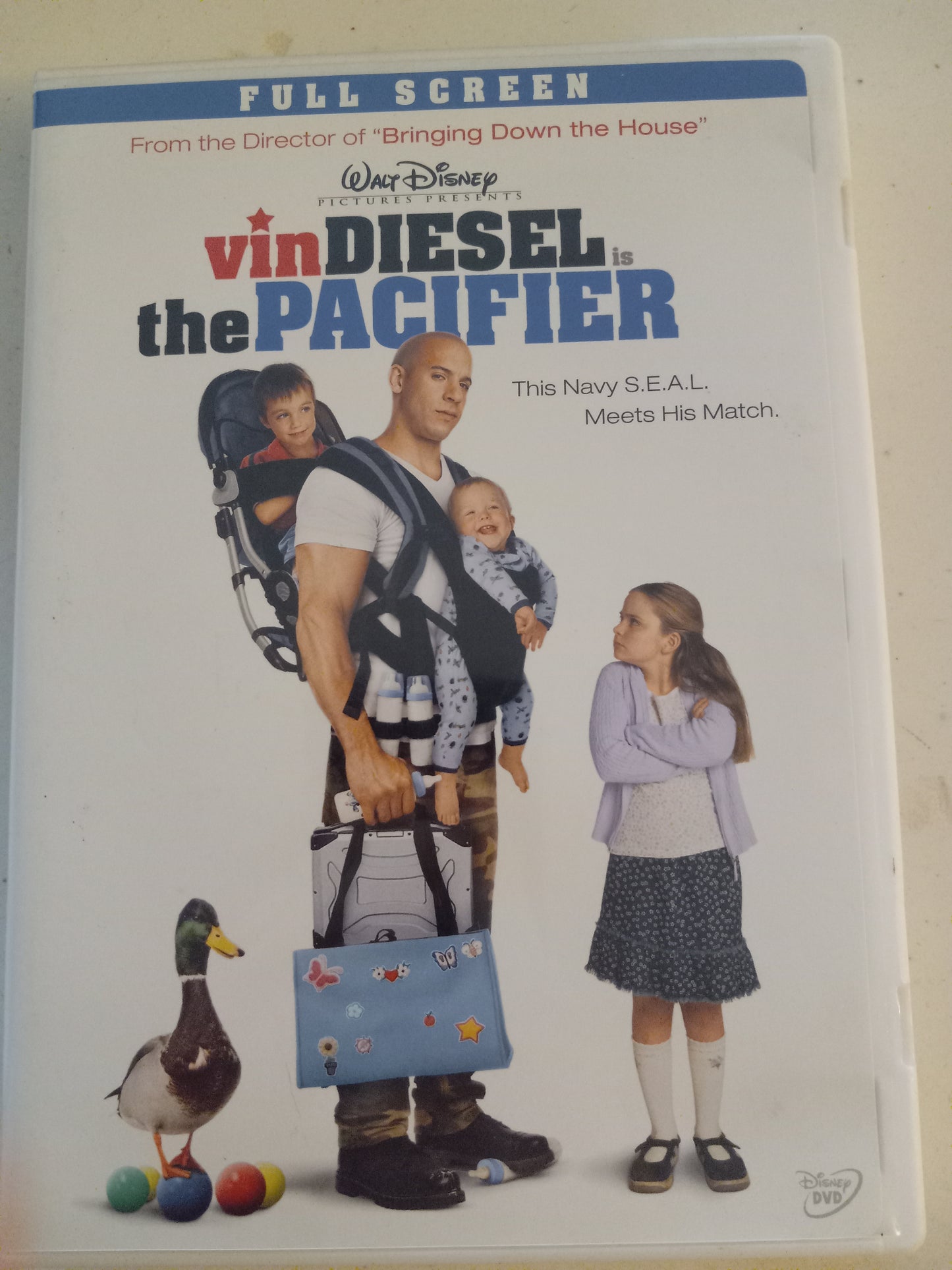 Vin Diesel Is The Pacifier, DVD Movie, Fullscreen, Rated PG, USED