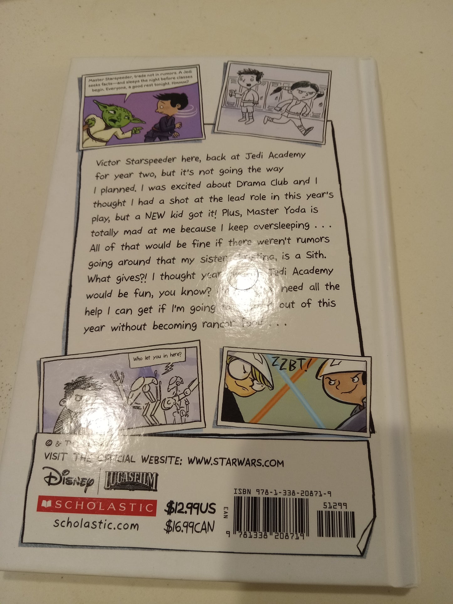 Star Wars Jedi Academy The Force Oversleeps HB Children's Book, LIKE NEW