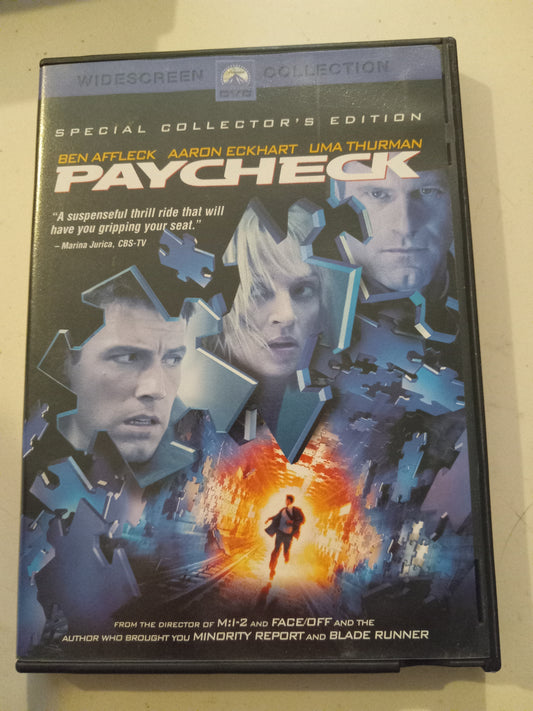 Paycheck, DVD Movie, Widescreen, Rated PG-13, USED