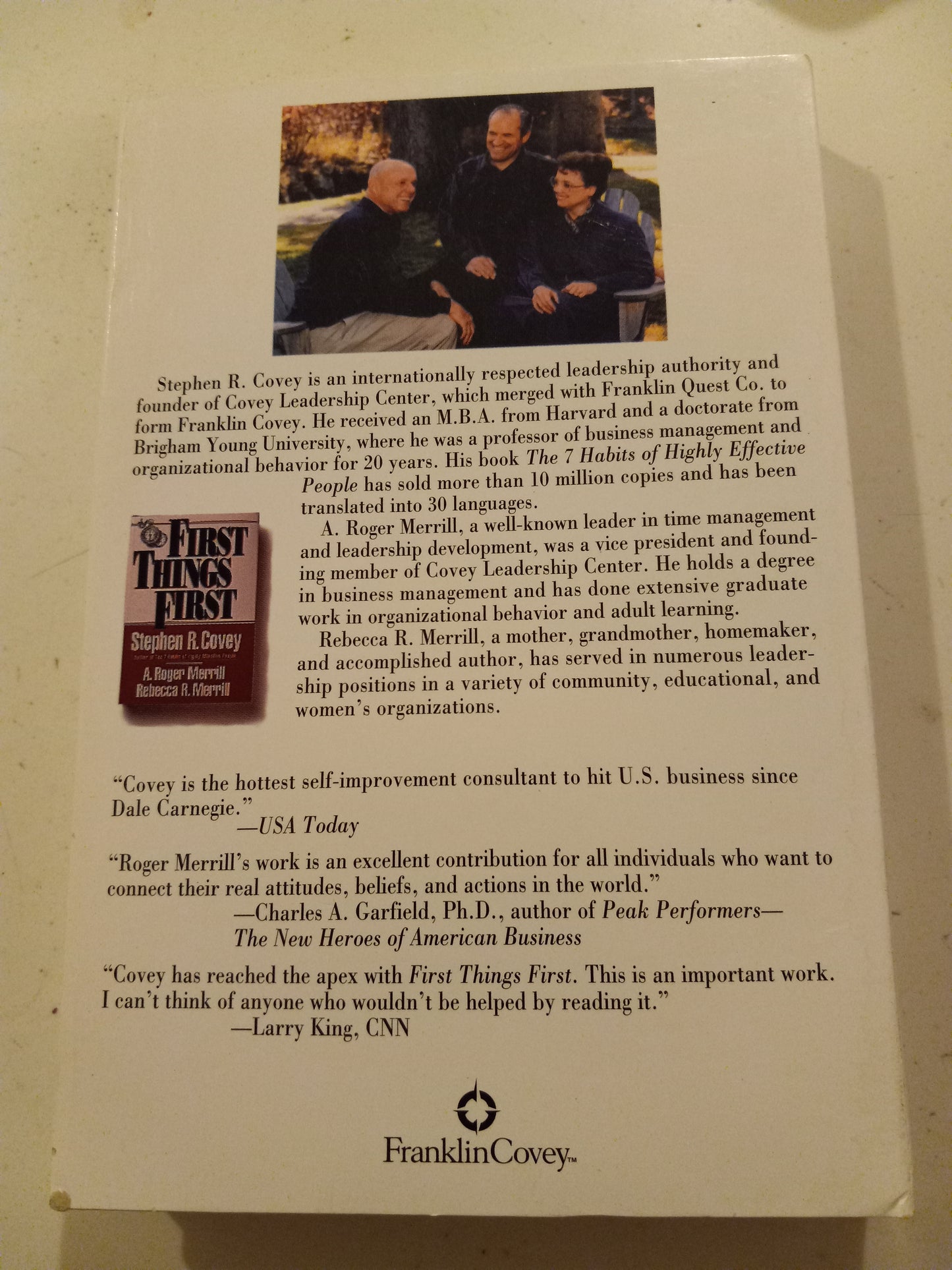 First Things First, Stephen R. Covey & Merrill, Book 4 of 6, 1 & 2 | 5 & 6 Cassette Tapes, Rare NEW