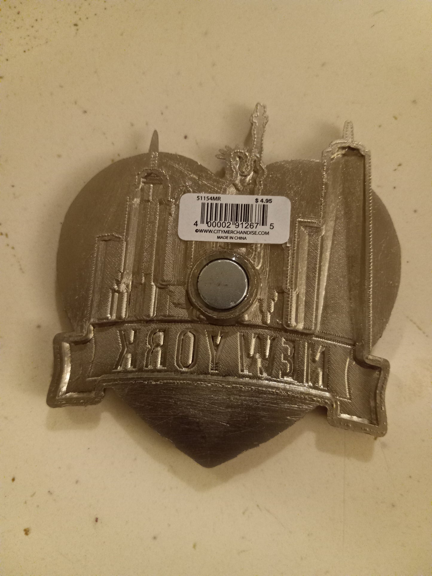 New York NY Heart Magnet, Statue Of Liberty Metal Fridge Magnet, Collectible NEW