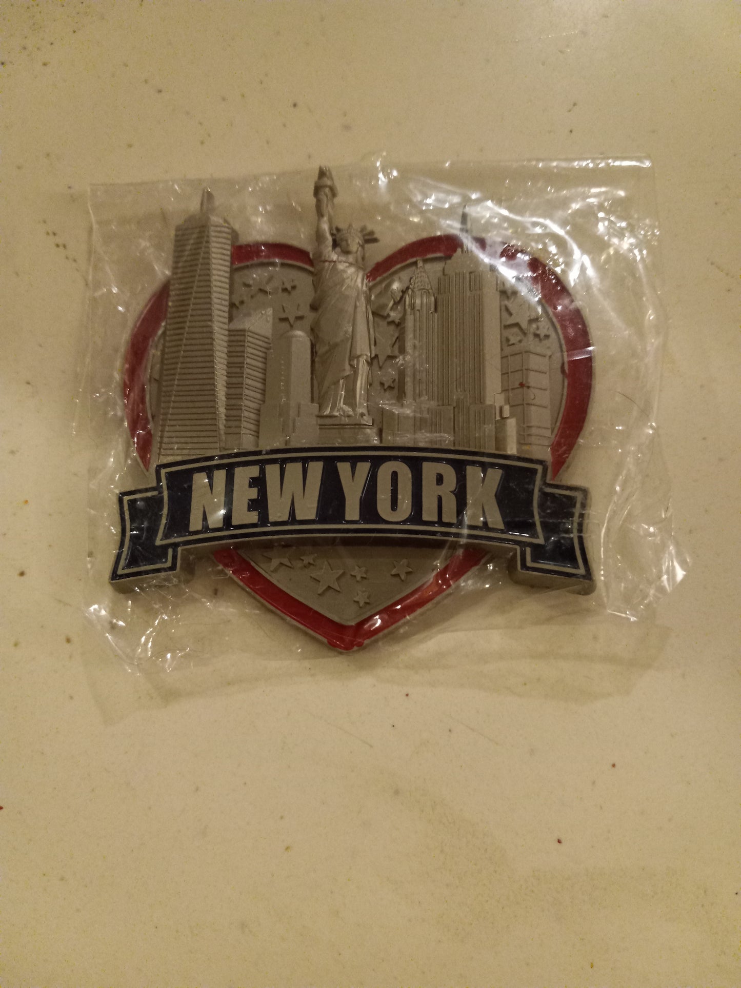 New York NY Heart Magnet, Statue Of Liberty Metal Fridge Magnet, Collectible NEW