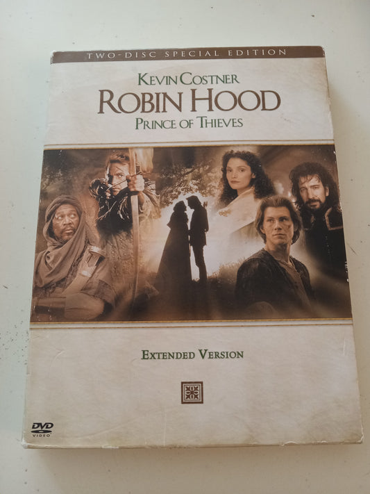 Robin Hood Prince Of Thieves DVD Movie, Kevin Costner Widescreen 2 Disc Special Ed, Not Rated, USED
