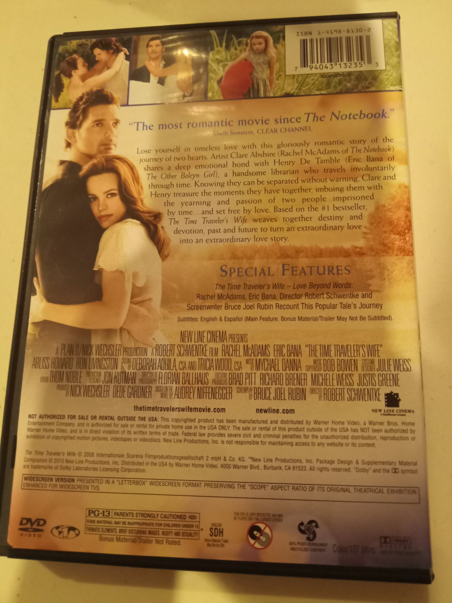 The Time Traveler's Wife, DVD Movie, Widescreen, Rated PG-13, USED