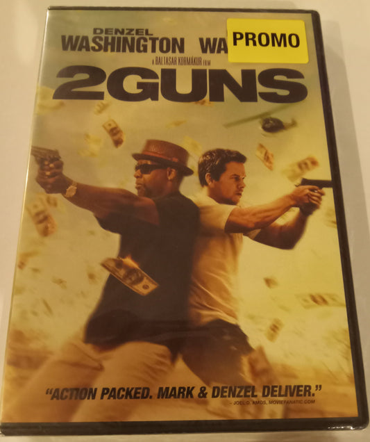 2Guns, 2 Two Guns, DVD Movie, Denzel Washington Widescreen, Rated R, NEW/USED