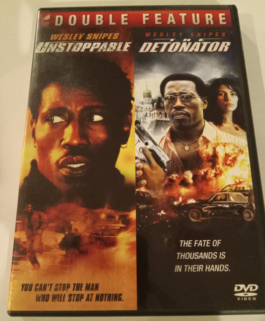 Wesley Snipes Unstoppable | The Detonator Double Feature, DVD Movies, Widescreen, Rated R, USED