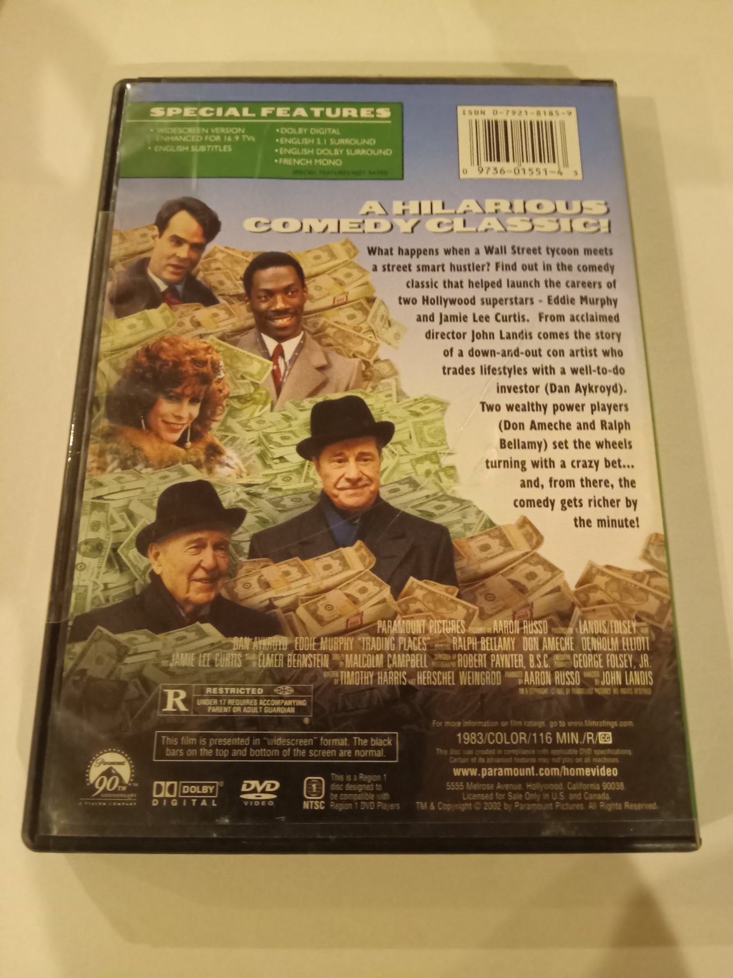 Trading Places, DVD Movie, Eddie Murphy Widescreen, Rated R, NEW/USED