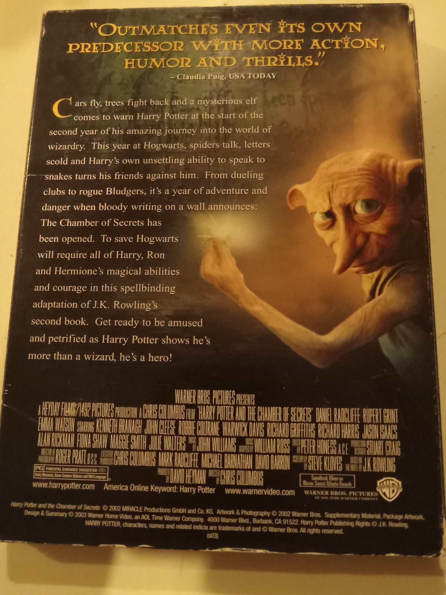 Harry Potter And The Chamber Of Secrets, DVD Movie, 2 Discs Widescreen, Rated PG, NEW/USED