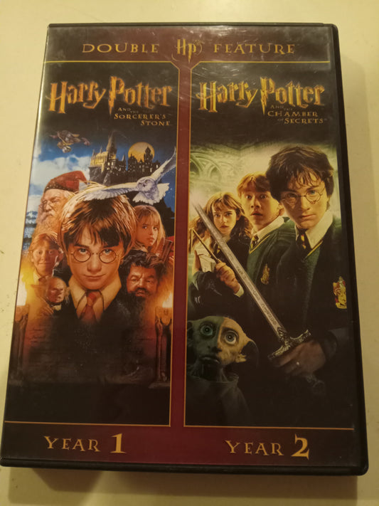Harry Potter And The Chamber Of Secrets + The Sorcerers Stone, 2 Disks, DVD Movies, Widescreen, Rated PG, USED