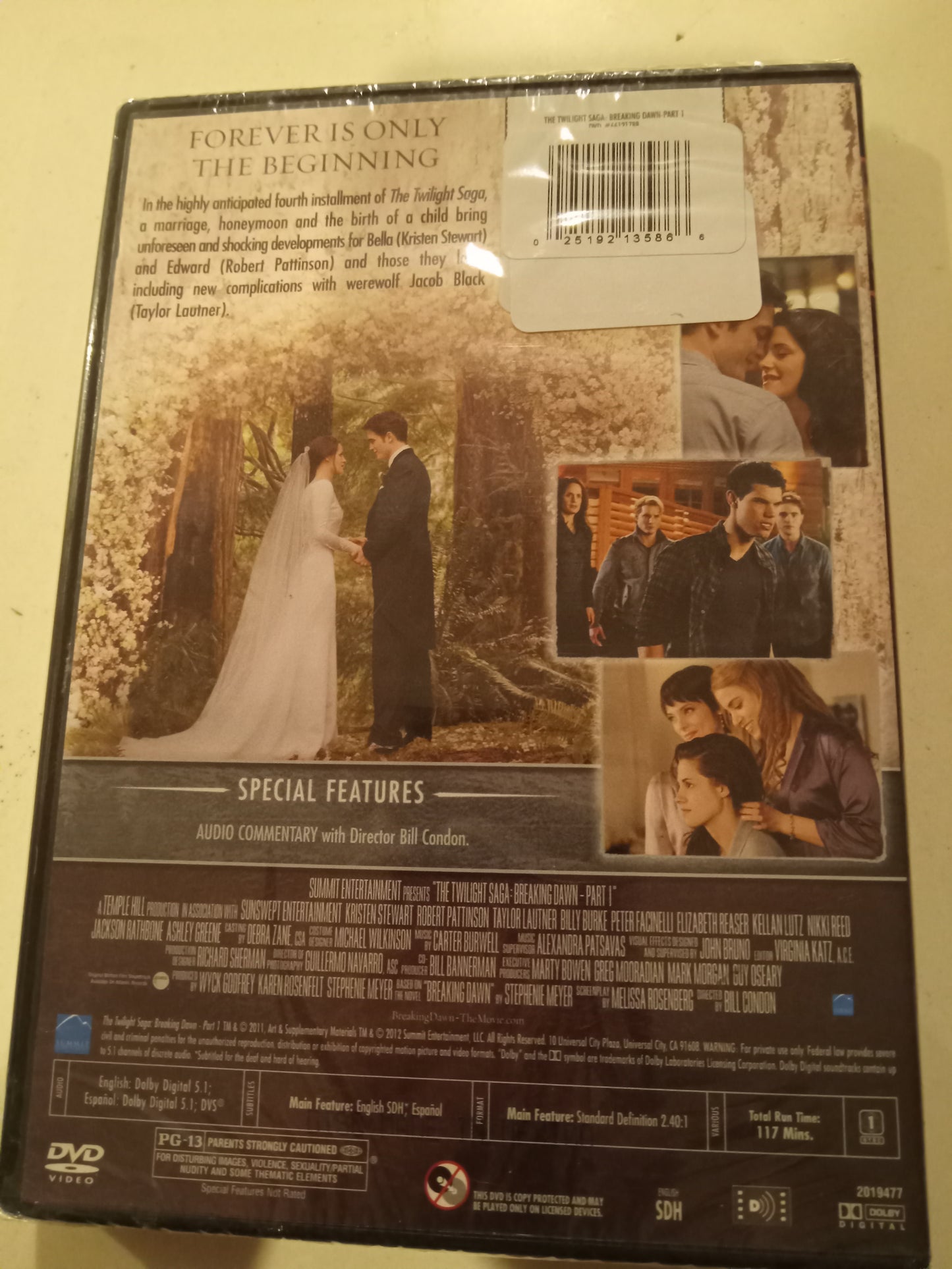 The Twilight Saga Breaking Dawn Part 1 One, DVD Movie, Kristen Stewart Widescreen, Rated PG-13, NEW/USED