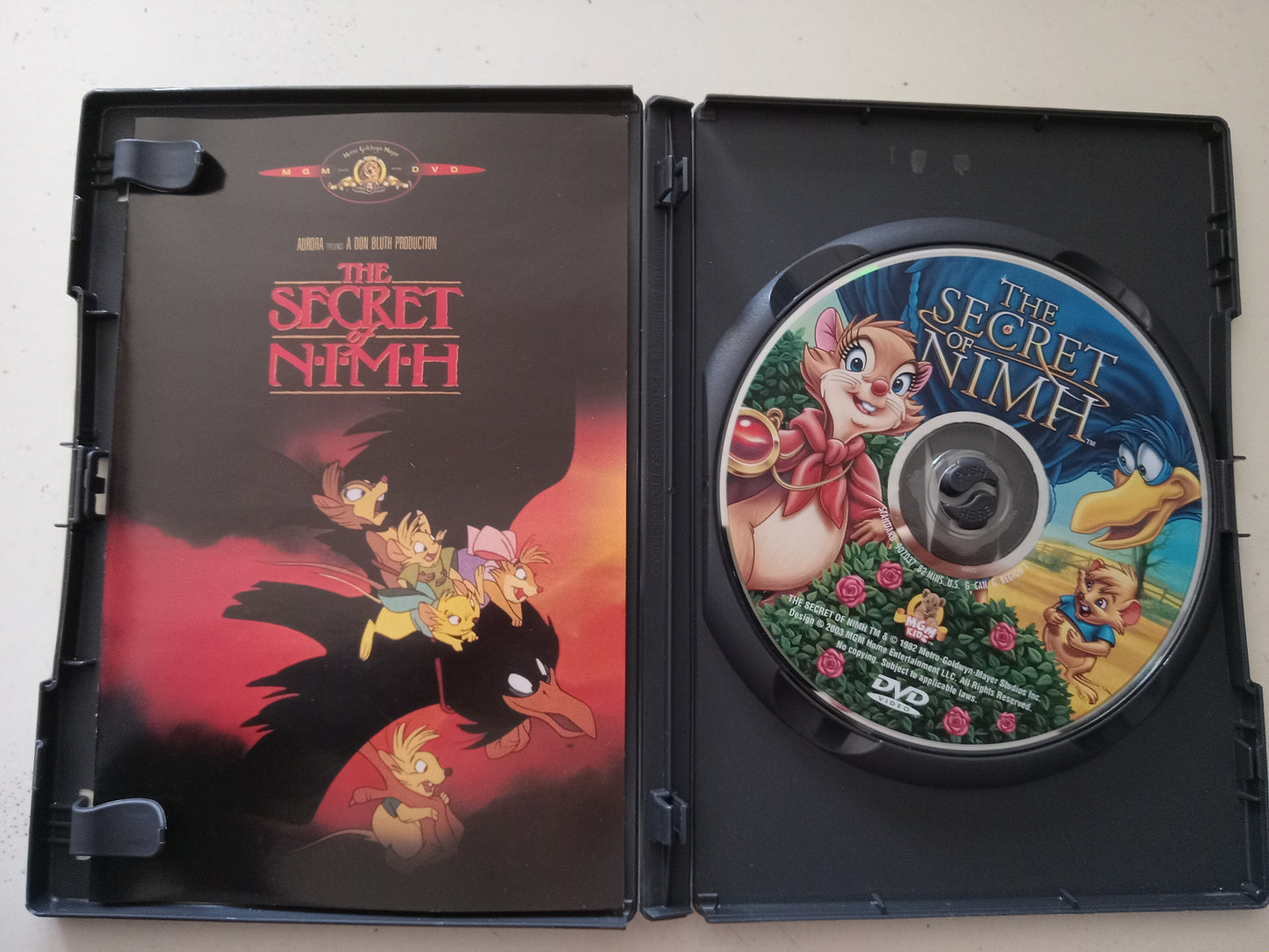 The Secret Of Nimh, Animated DVD Movie, John Carradine Fullscreen, Rated G, USED