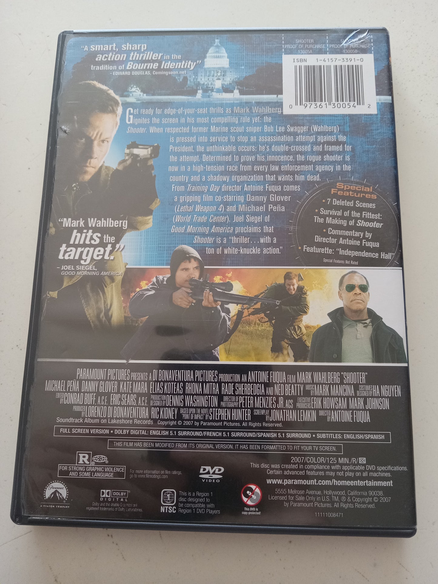 Shooter, DVD Movie, Mark Wahlberg Widescreen, Rated R, NEW/USED