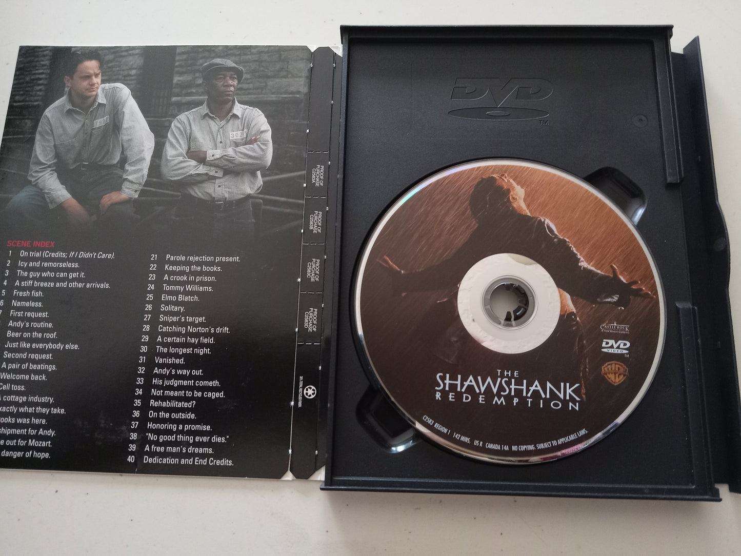 The Shawshank Redemption, DVD Movie, Tim Robbins Widescreen, Rated R, USED