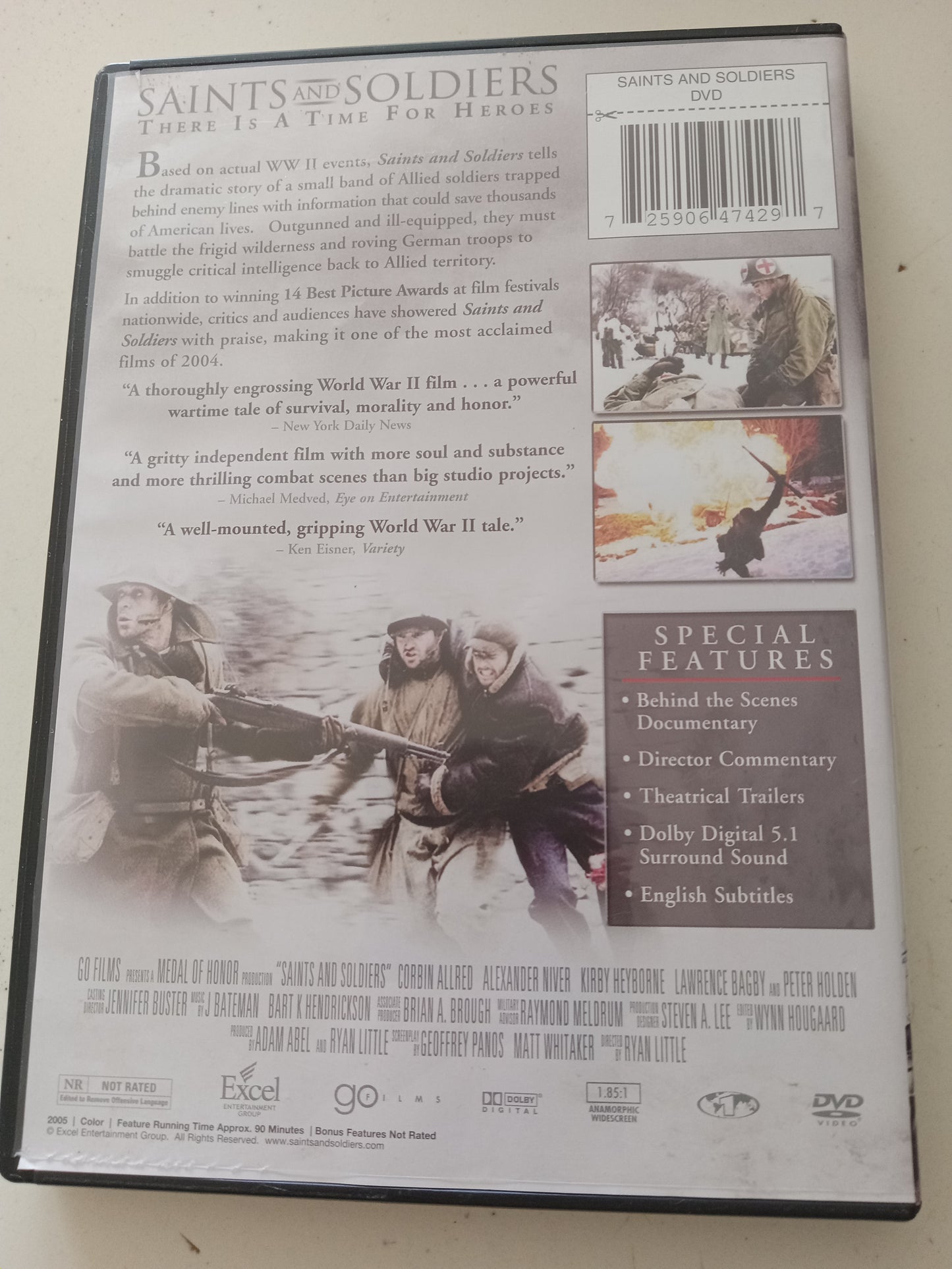 Saints And Soldiers, Special Edited Version, DVD Movie, Widescreen, Not Rated, NEW/USED