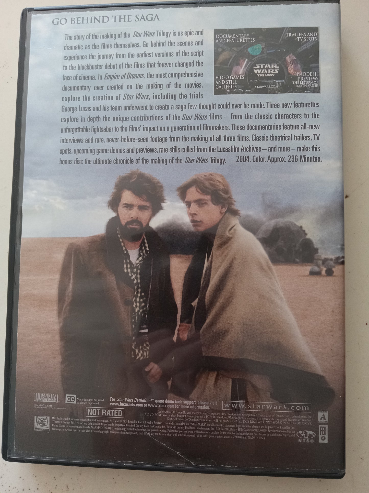 Star Wars Trilogy Bonus Material, DVD Movie, Widescreen, Not Rated, USED