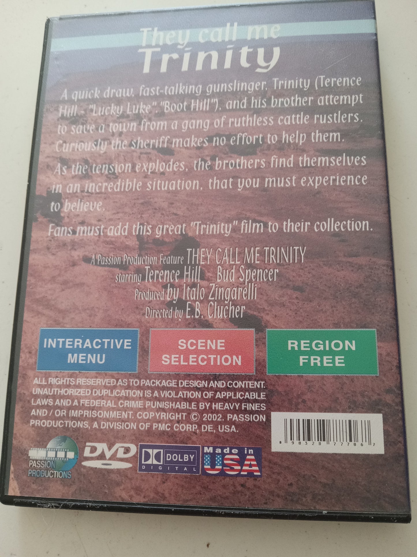 They Call Me Trinity, DVD Movie, Widescreen, Not Rated, Rare USED