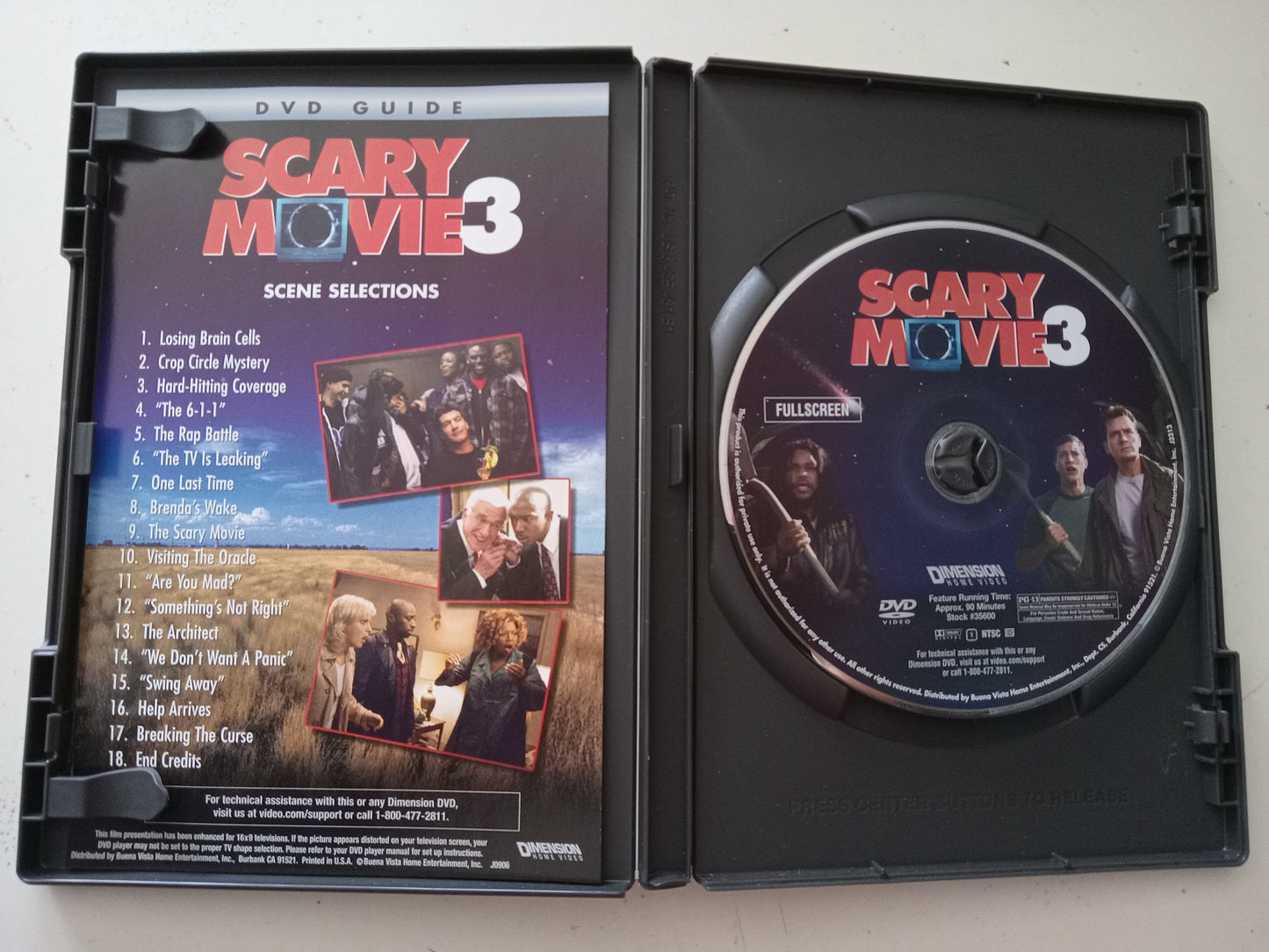 Scary Movie 3 Three, DVD Movie, Anna Faris Fullscreen, Rated PG-13, USED