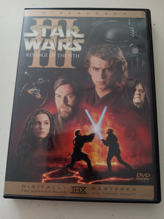 Star Wars III 3, Revenge Of The Sith, 2 Discs DVD Movie, Widescreen, Rated PG-13, USED