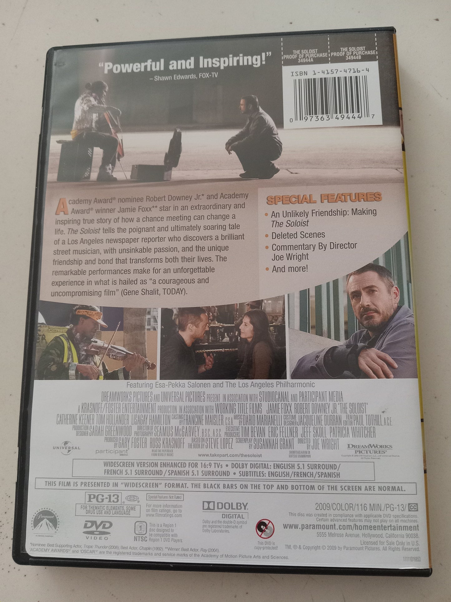 The Soloist, DVD Movie, Widescreen, Rated PG-13, USED
