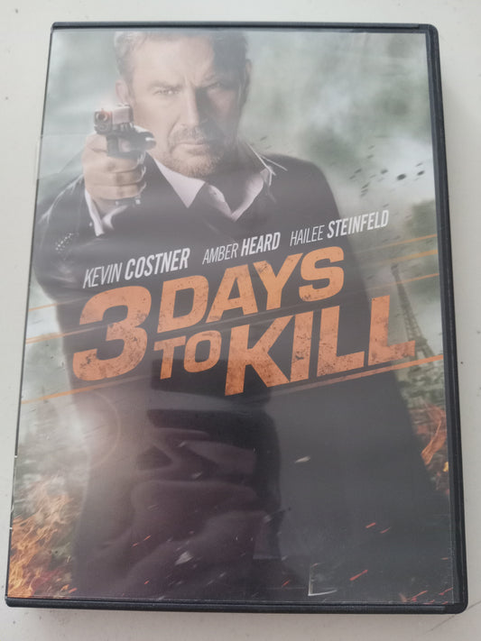 3 Three Days To Kill, DVD Movie, Widescreen, Rated PG-13, USED
