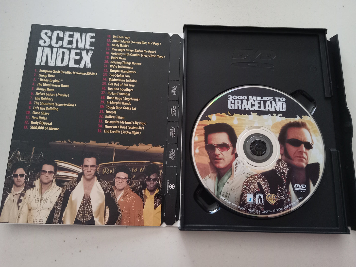 3000 Miles To Graceland, DVD Movie, Widescreen, Rated R, USED