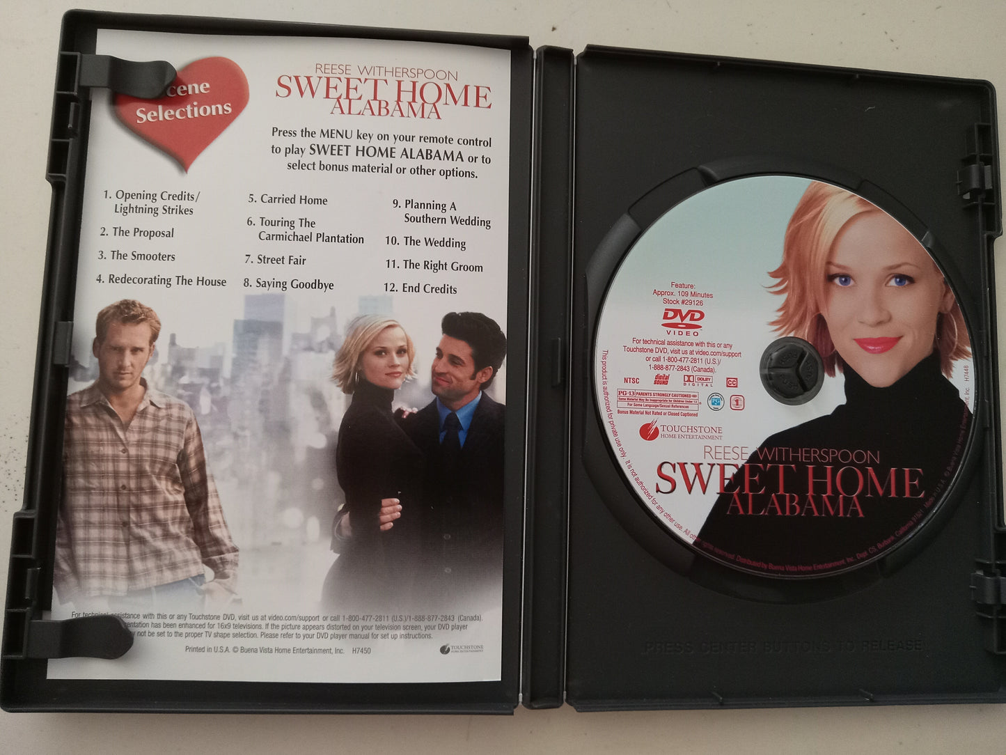 Sweet Home Alabama, DVD Movie, Reese Witherspoon Widescreen, Rated PG-13, NEW/USED