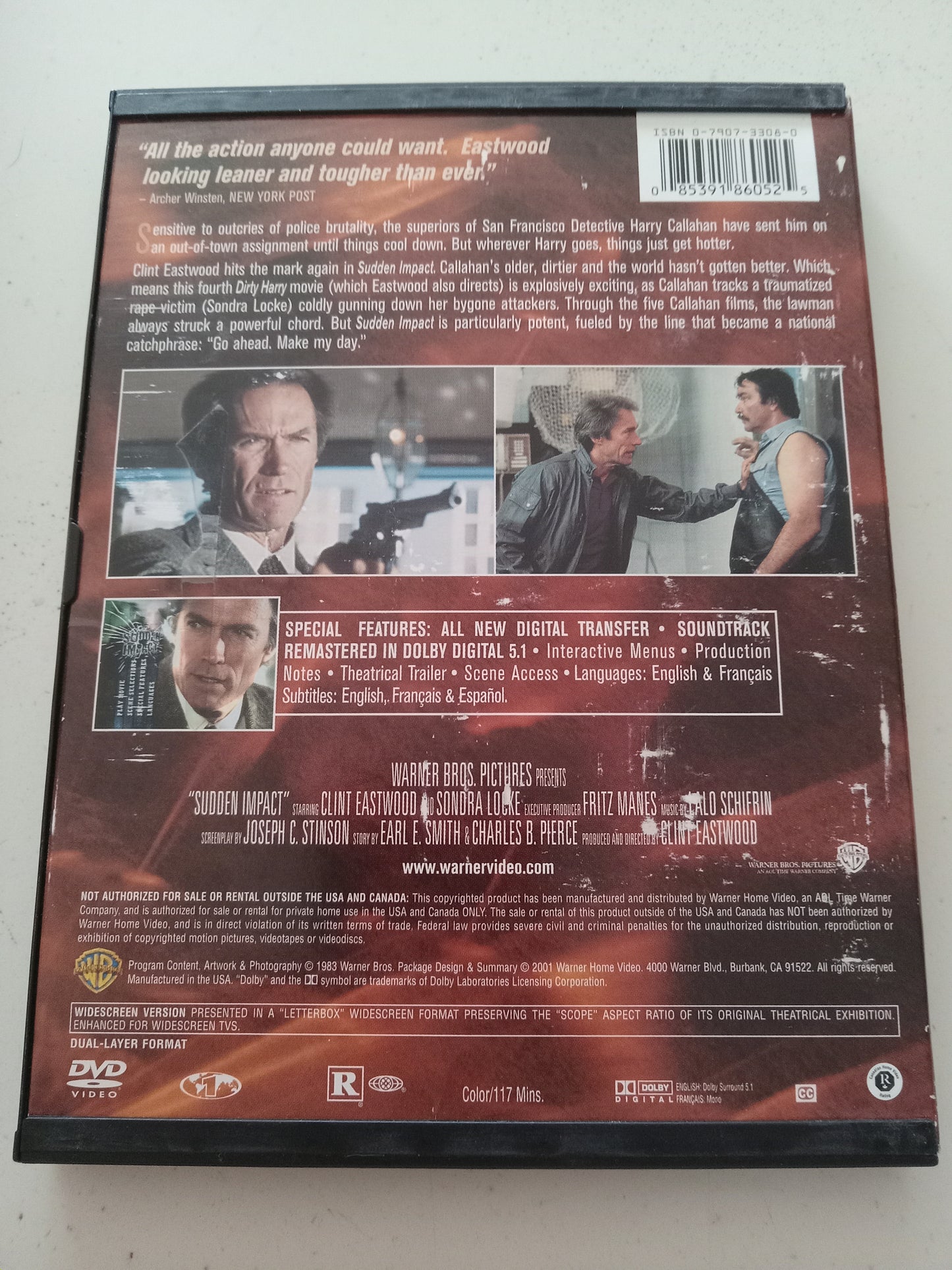 Sudden Impact, DVD Movie, Widescreen, Rated R, USED